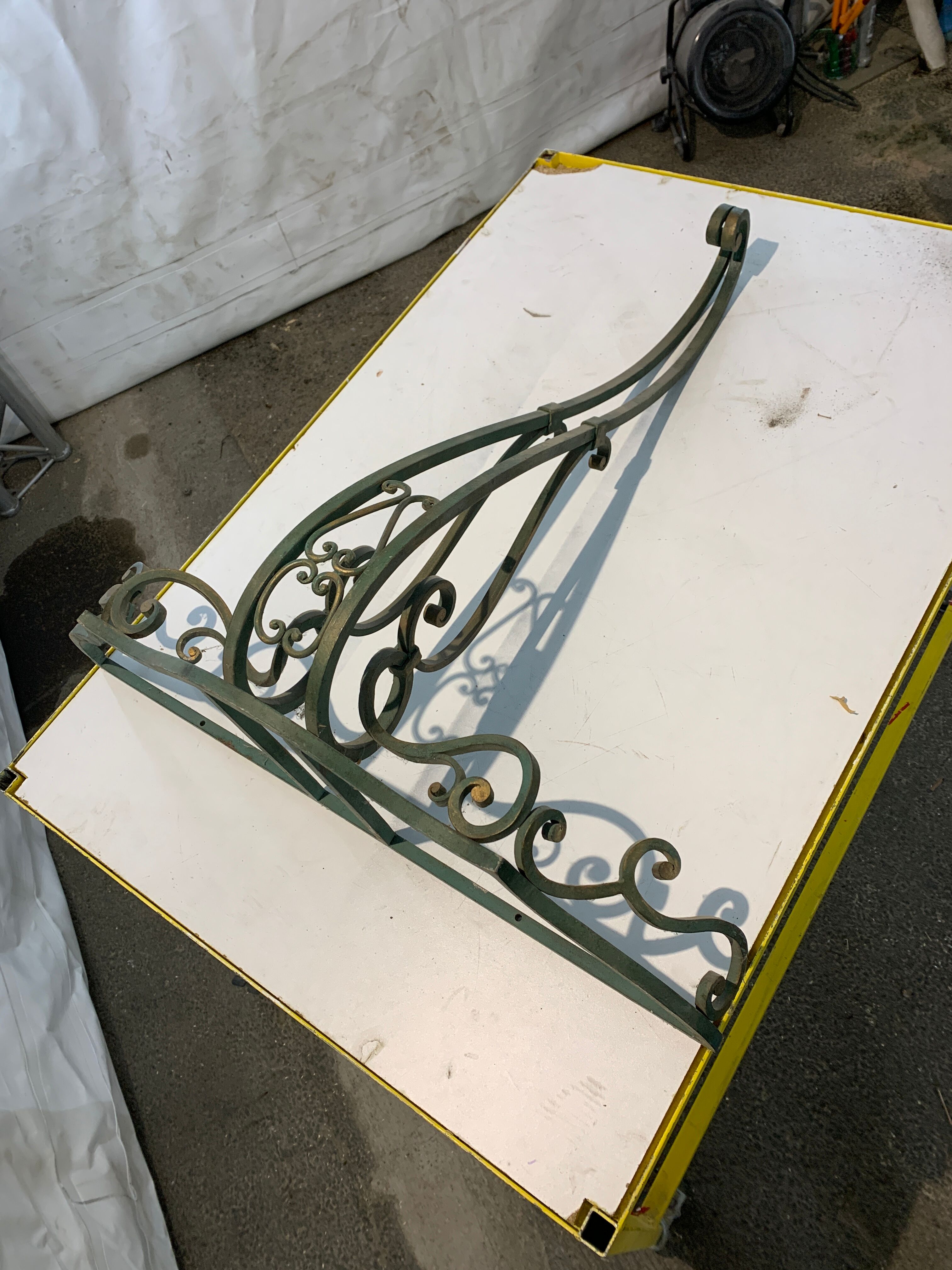 Forged iron wall console