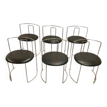 6 chaises empilables GAJA par Studio Simon Gavina