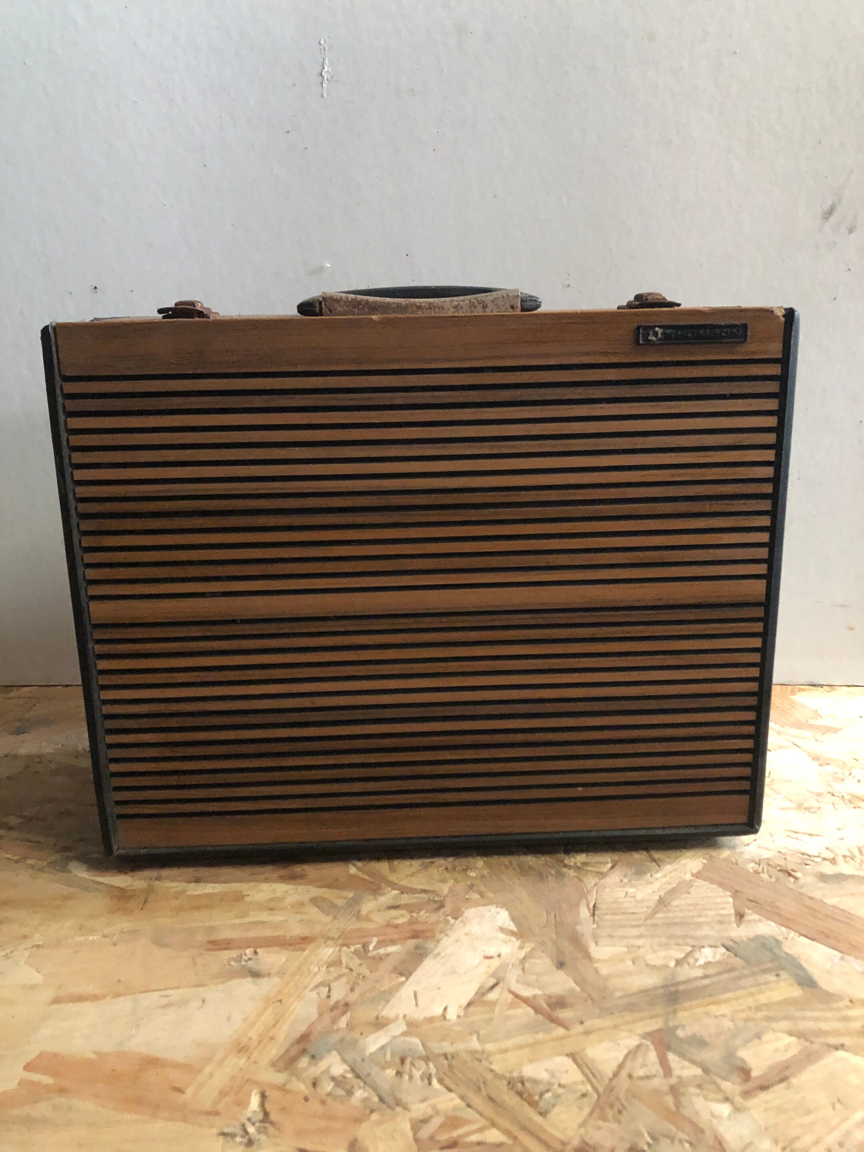 Old disc player thomson c290 automatic + speaker 70's vintage