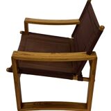 Chaise Safari Vintage Børge Jensen en pin, Danemark, années 1970