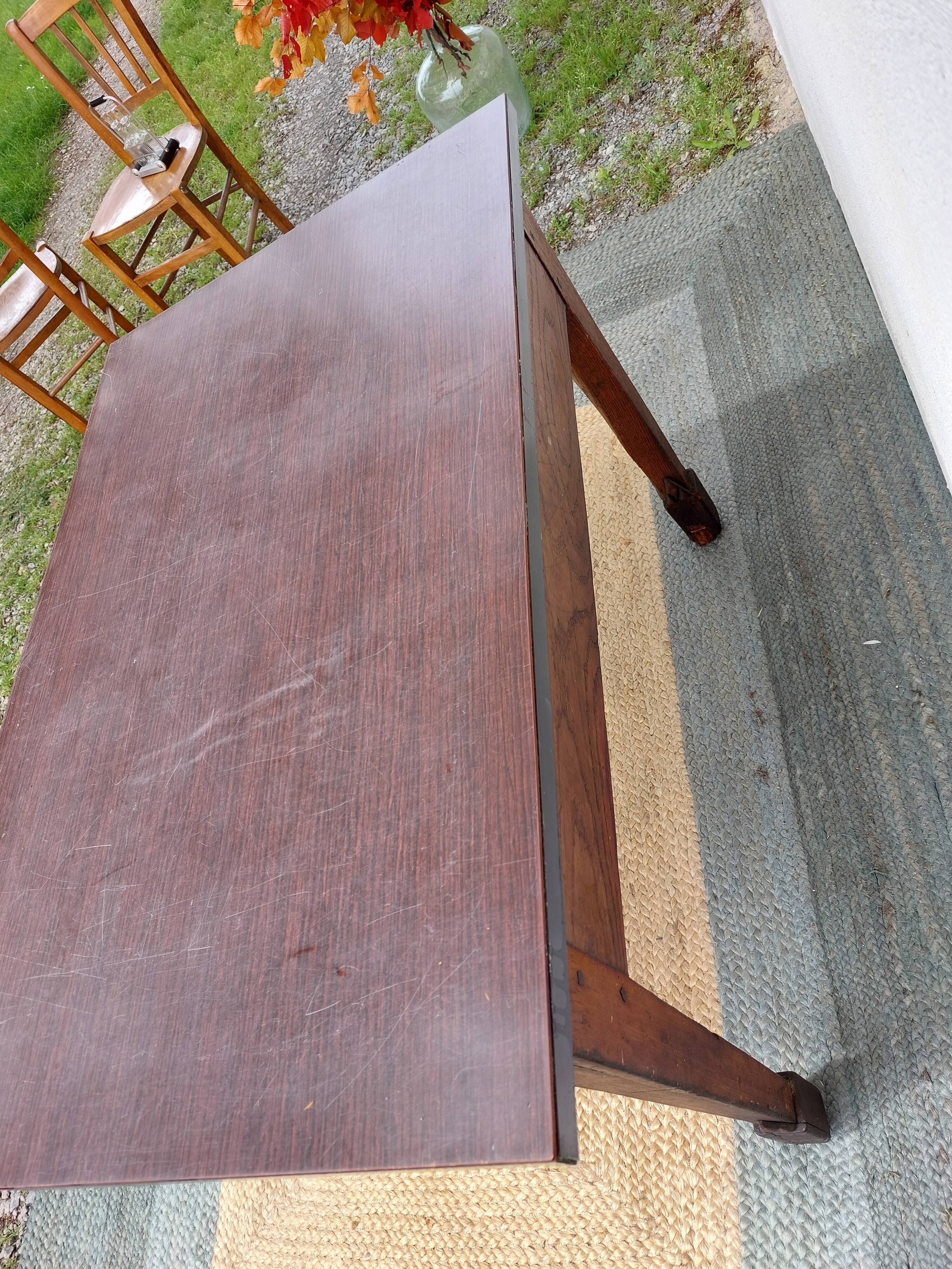 brutalist wooden table