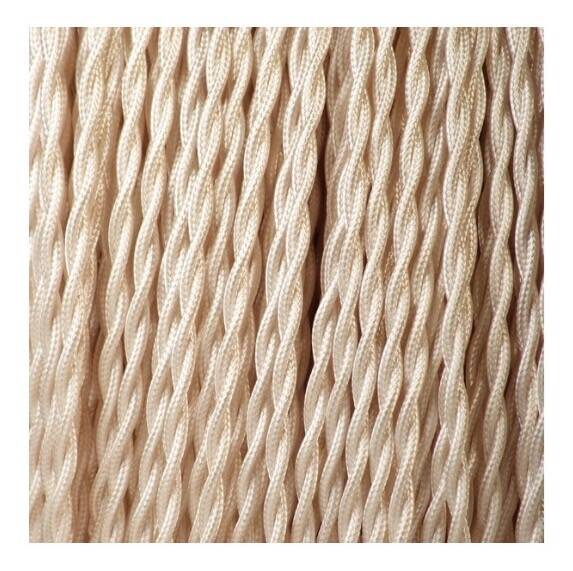 Ceramic lamp base, 2M fabric cable