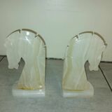 Pair of Onyx Horse Bookends