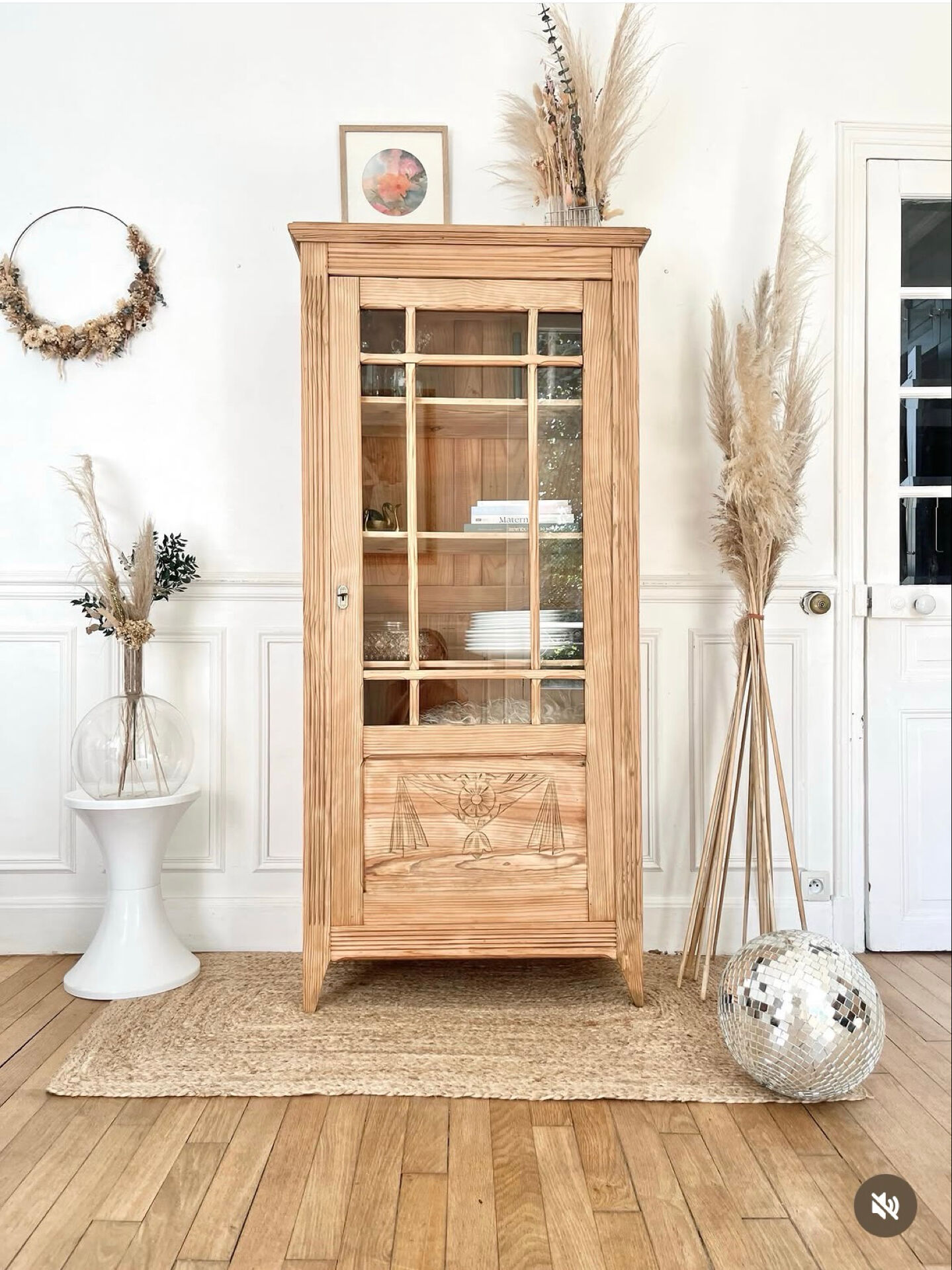Parisian glass cabinet