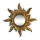 Golden wood sun mirror years 60