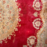 Extra fine Ghoum carpet from Iran in silk, signed Bahrami.