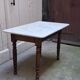 Wood and marble bistro table