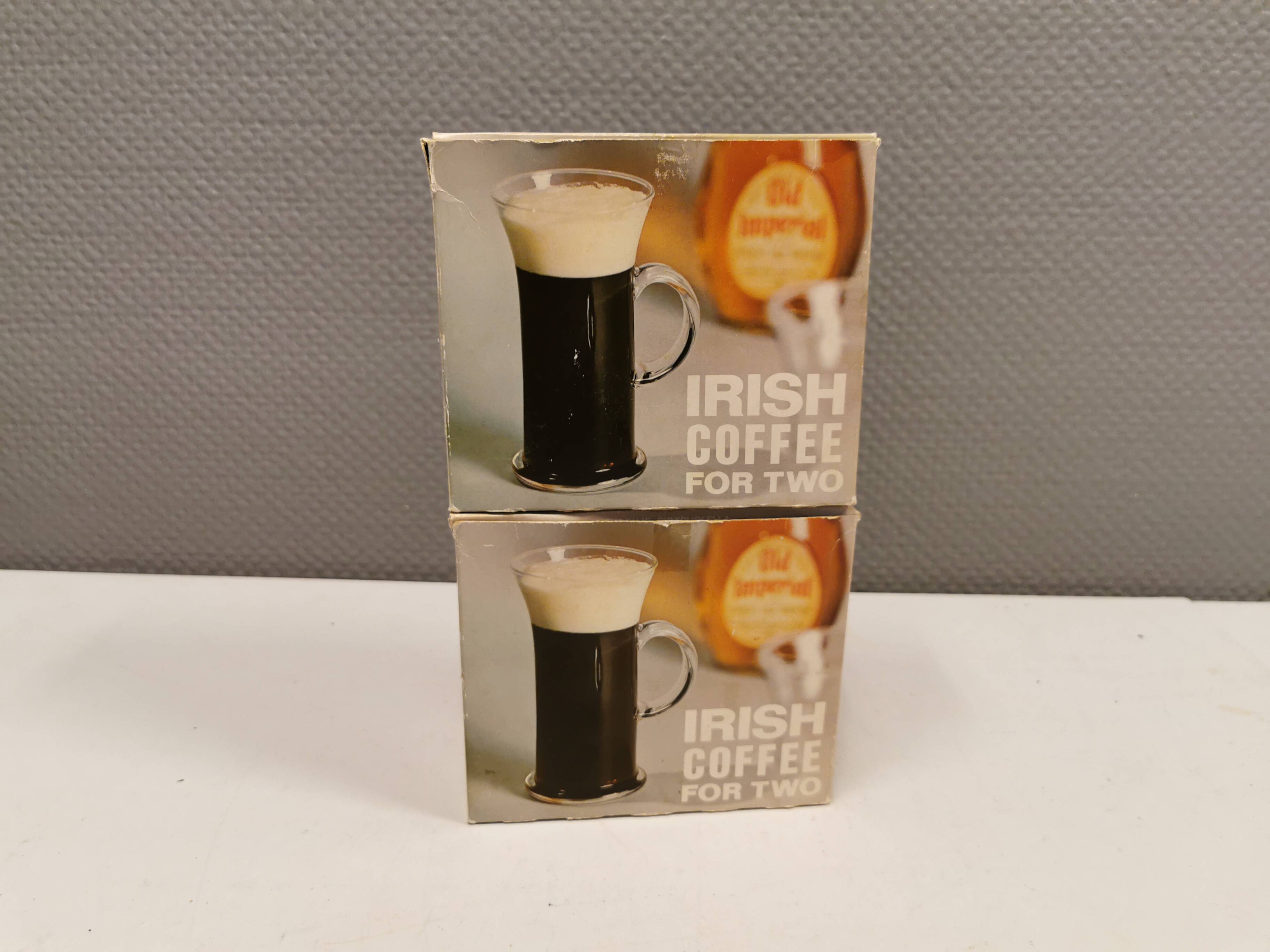 Original Irish coffee glasses from Arabia Finland, estimated 1980s, designed by Heikki Orvola