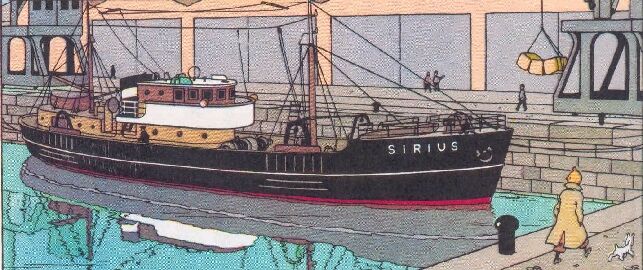 Tintin - Model of the Sirius Boat - The Treasure of Rackham the Red 60 cm wood