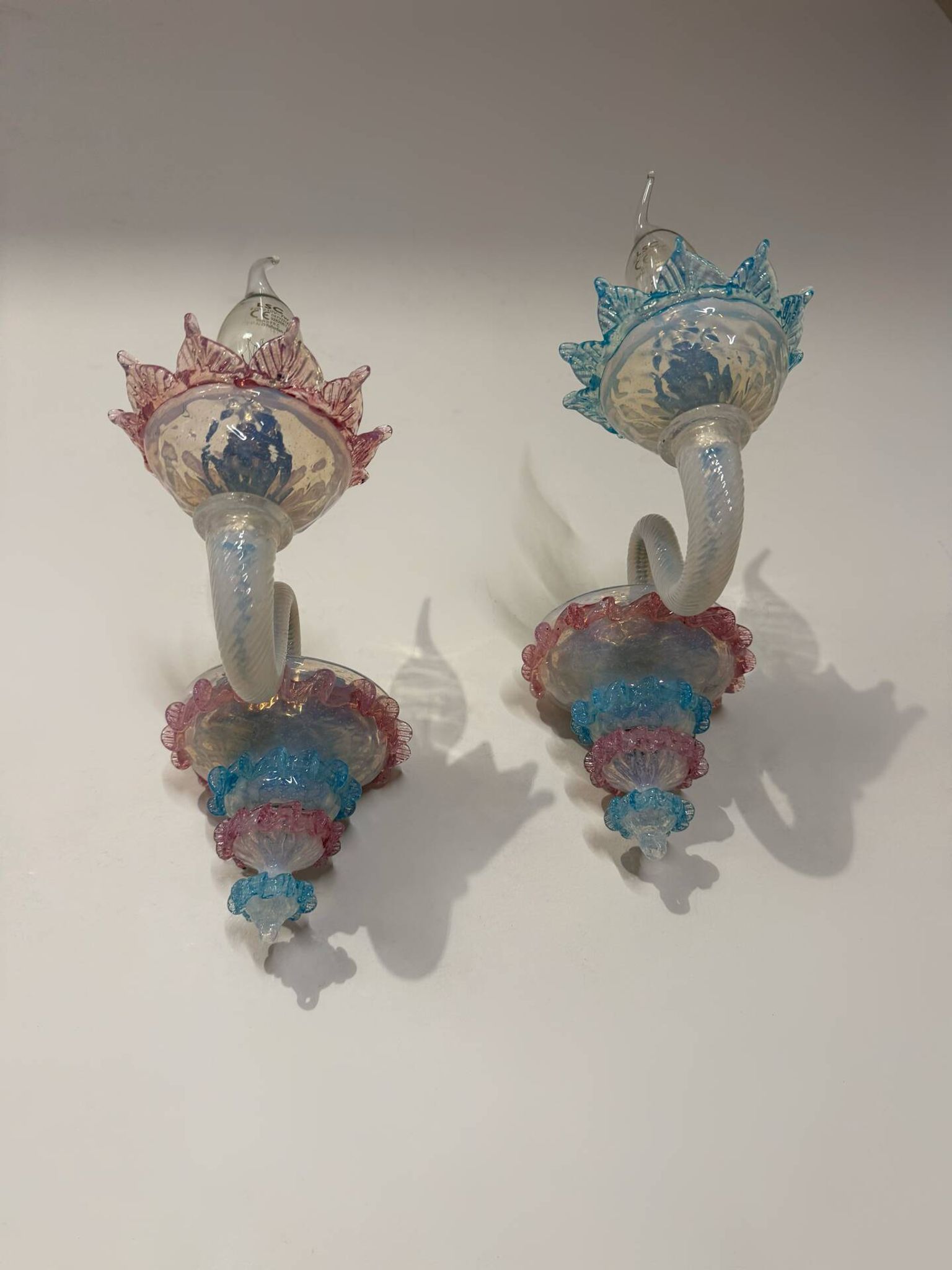 Murano glass wall lights from the 1960s