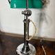 Desk lamp, notary, banker, green opaline, art deco 1930