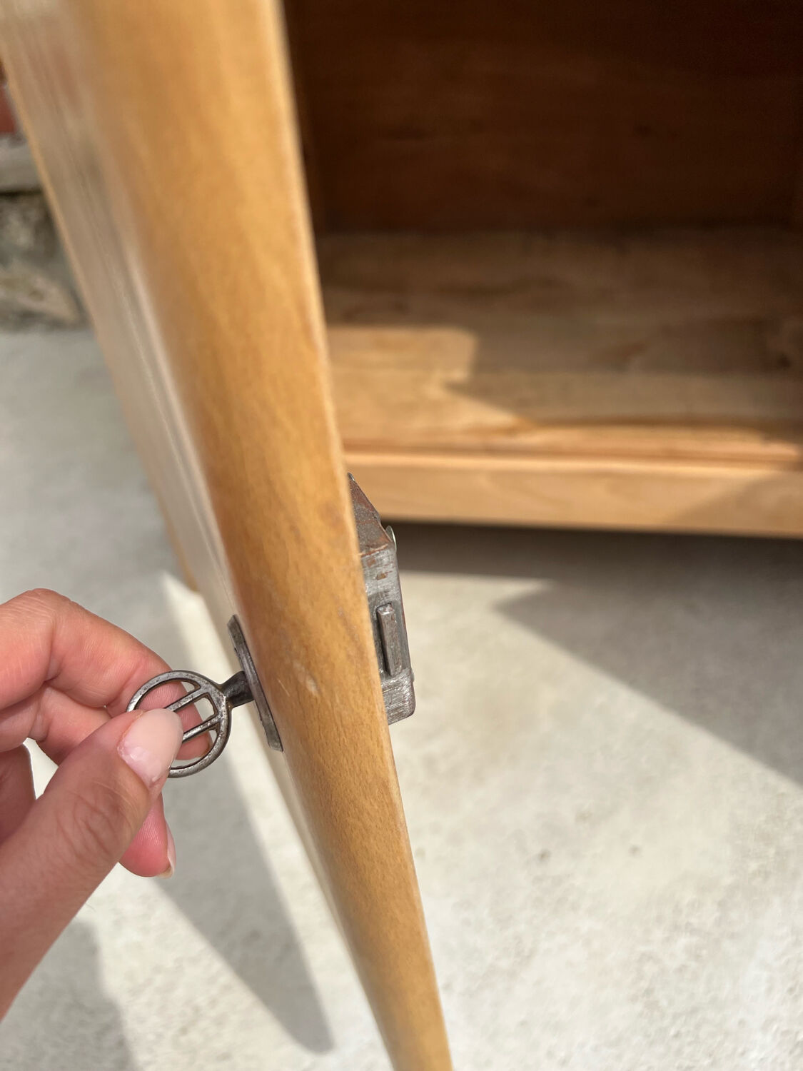 Vintage wooden sideboard cabinet