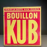 Duo of boxes Bouillon Kub metal 1950