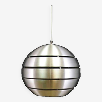 Lampe à suspension en argent, design danois, années 1970, production : Danemark