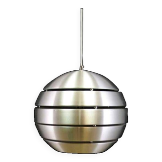 Lampe à suspension en argent, design danois, années 1970, production : Danemark