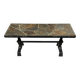 Coffee table in wrought iron with a slate top, work from the 1950s.