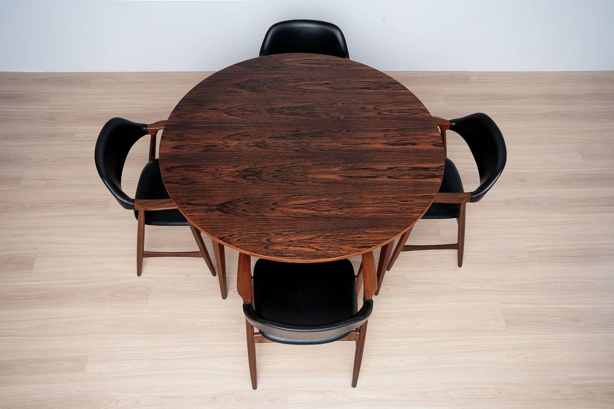 1960s Mid-Century Dining Set, 6 Carlton Armchairs by Låte Møbelfabrikk & Ex