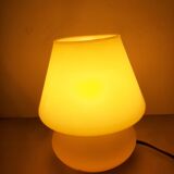 Sandblasted glass mushroom lamp