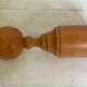 Turned wooden lamp