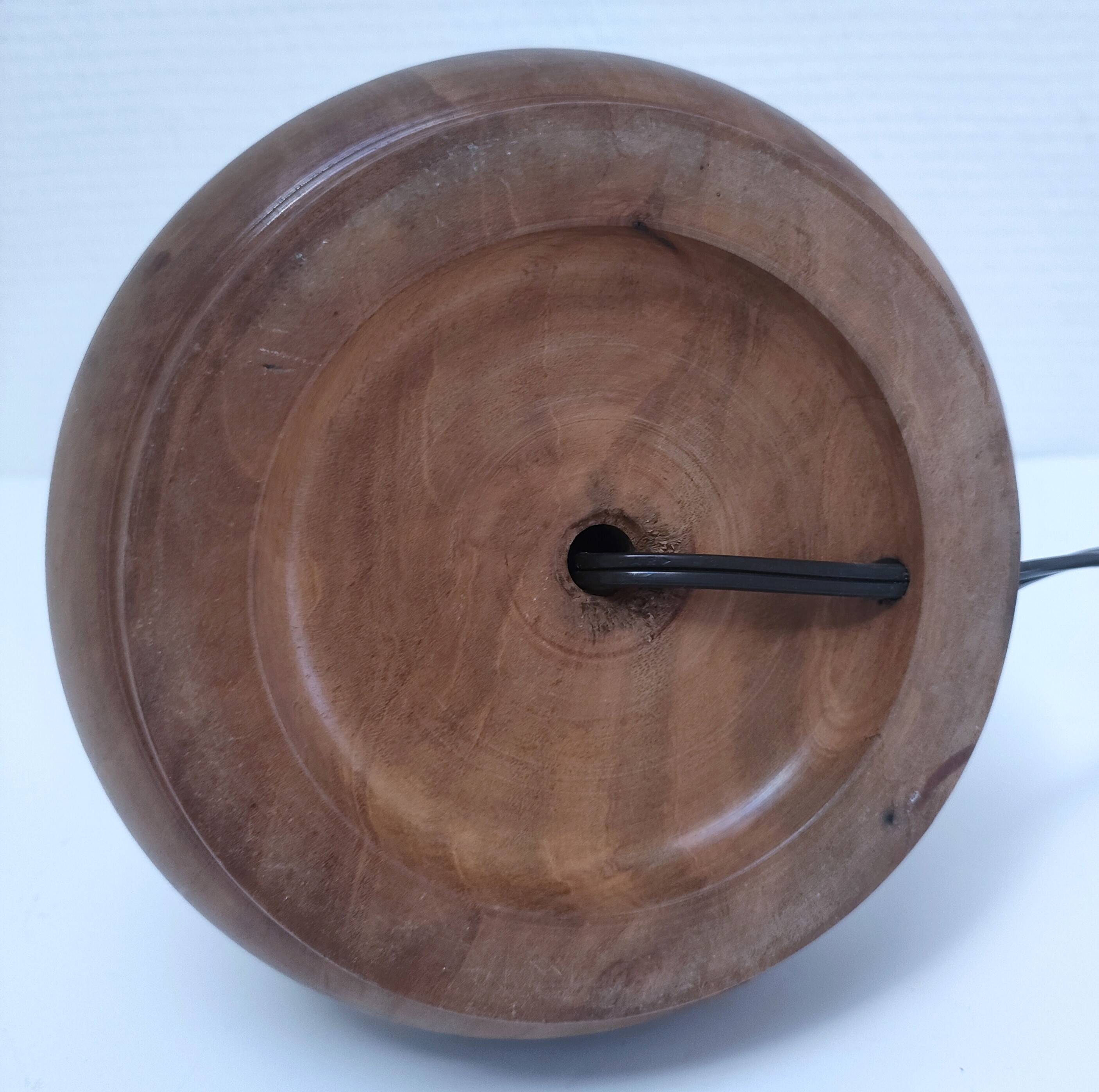 Vintage turned solid wood lamp base