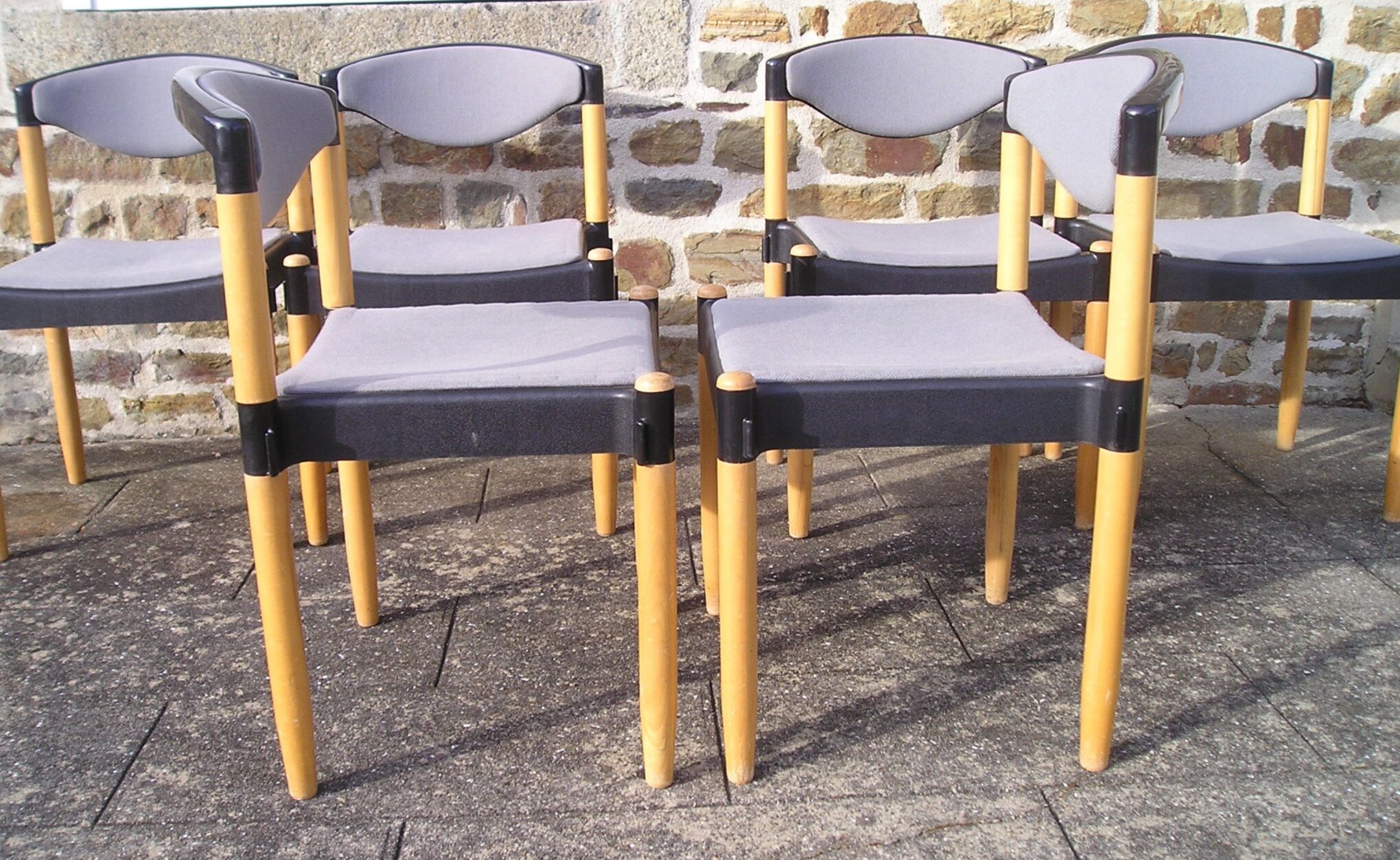 Set of 6 Strax chairs produced by Casala in 1989 design Hartmut Lohmeyer