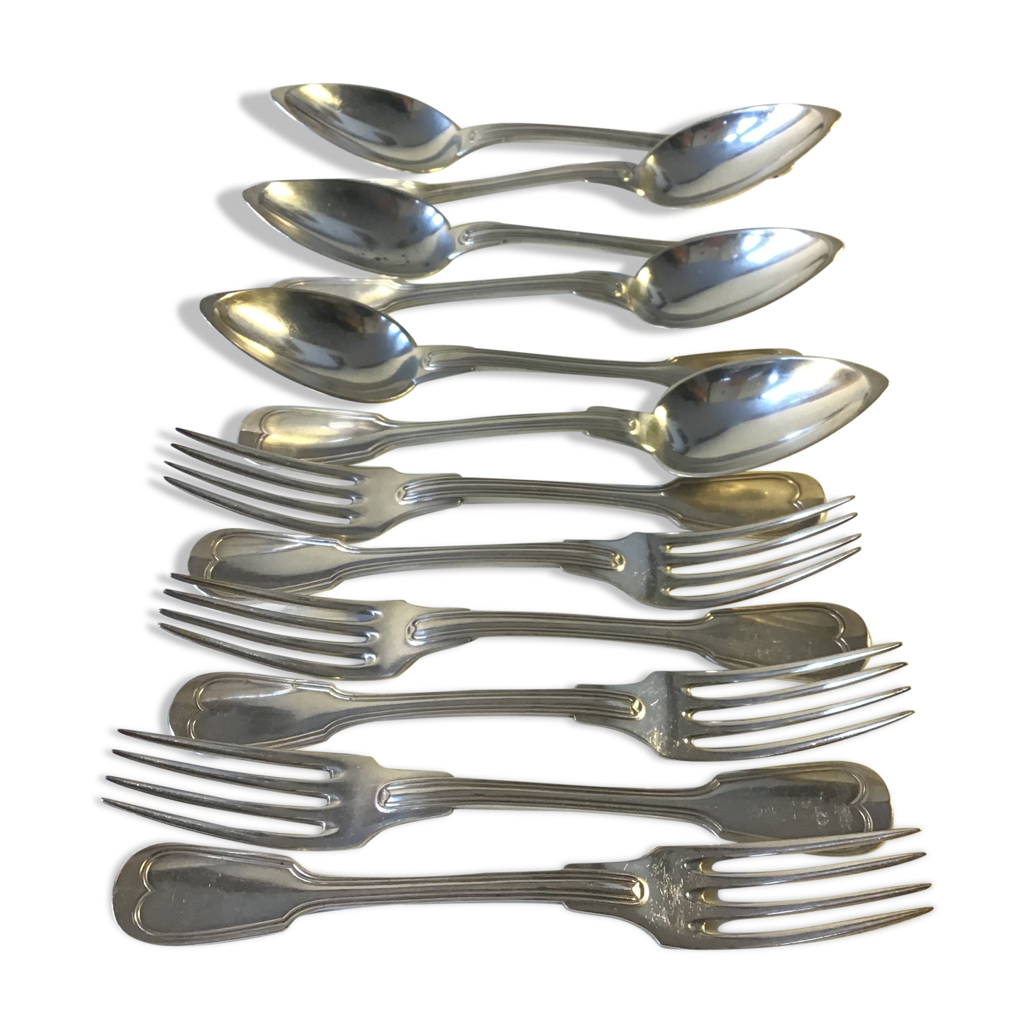 Lemaitre & Ridoux chinon silver metal cultery set