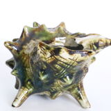 Kitsch ashtray, ceramics, shell shape, 50s