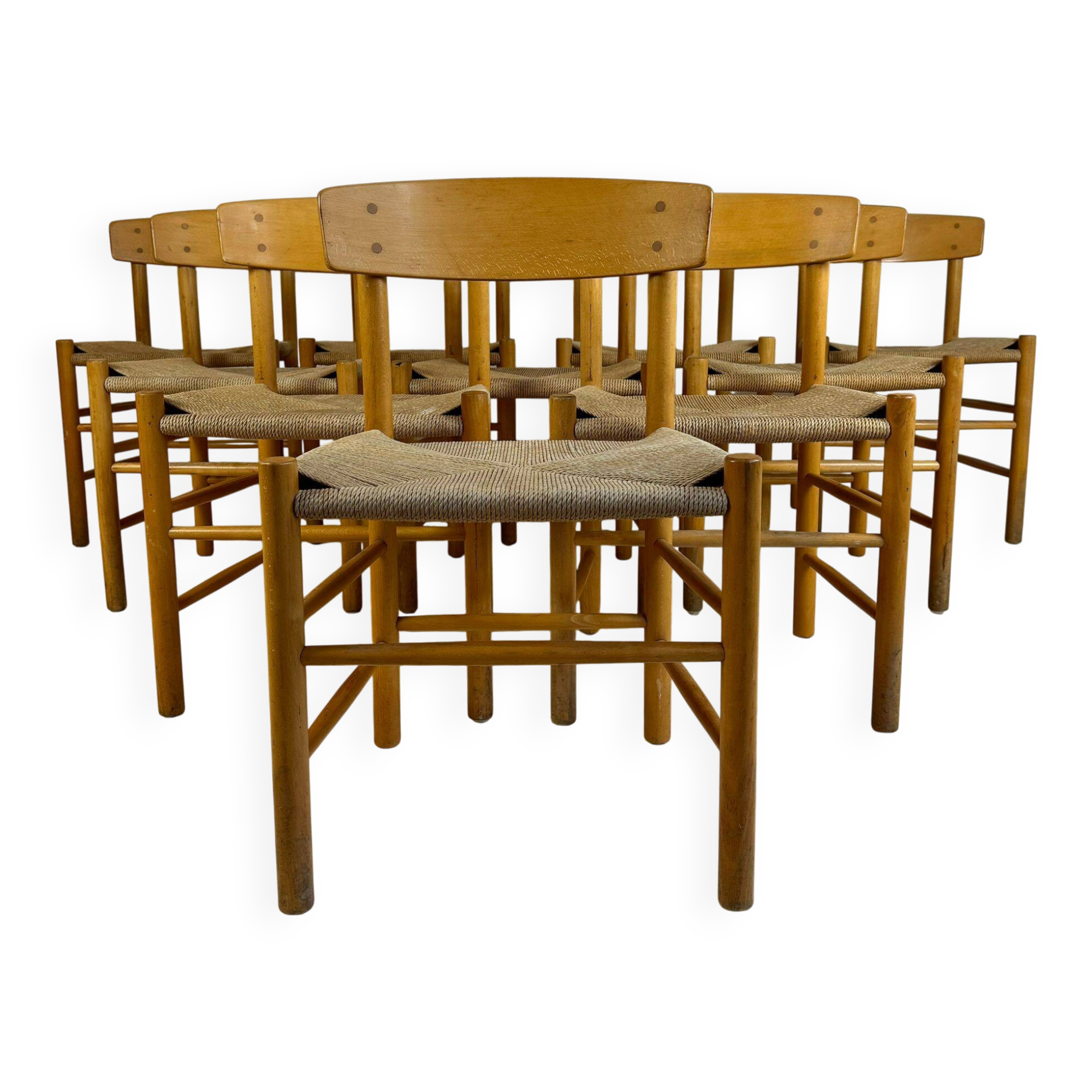 Set of ten 'J39' chairs, Børge Mogensen for FDB Møbler, 1960