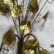 Pair of double flower bouquet sconces in brass 1960