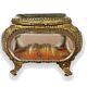 Napoleon III glass and brass jewelry box - 367012