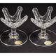 Pair of Whitefriars candlesticks – Crystal 1960 – Mint condition with labels