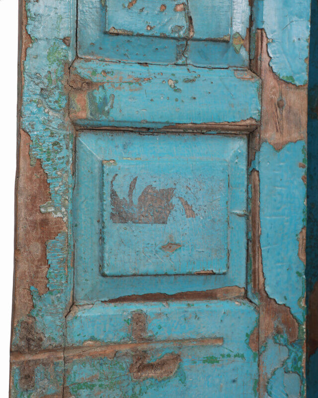 Blue screen patina of origin old teck india