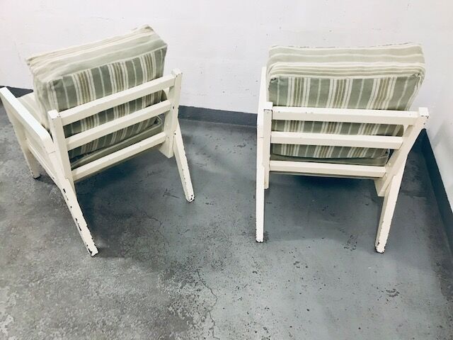 Pair of lacquered armchairs