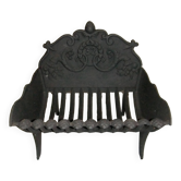 Log holder, old cast iron andiron
