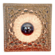 Space Age wall light in pressed transparent moulded glass, 1970.