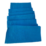 6 damask cotton towels tinted emerald blue