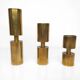 3 Scandinavian candlesticks in solid brass Thelma Zoega, Sweden, 1976