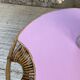 Vintage pink rattan coffee table