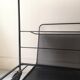 Perforated black metal trolley service, Matégot 1950 design