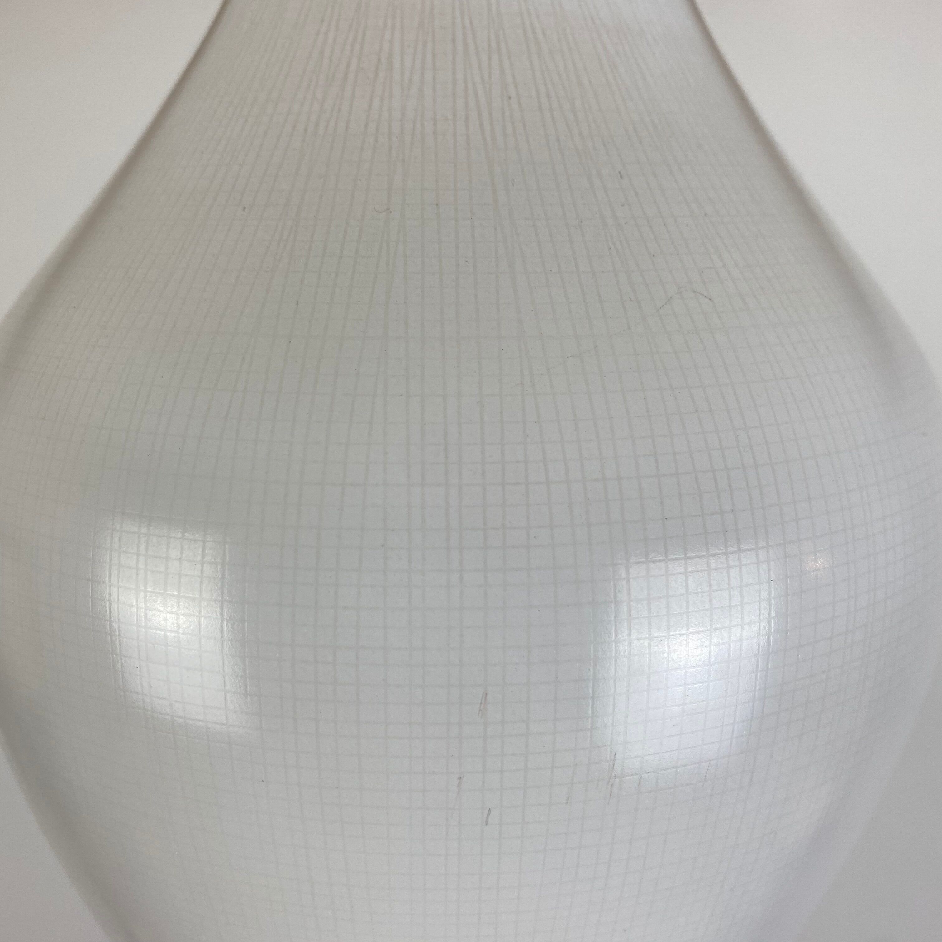 Scandinavian opaline pendant lamp drop 60s