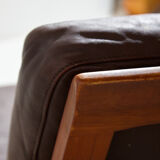 Danish leather sofa set by Arne Wahl Iversen for Komfort