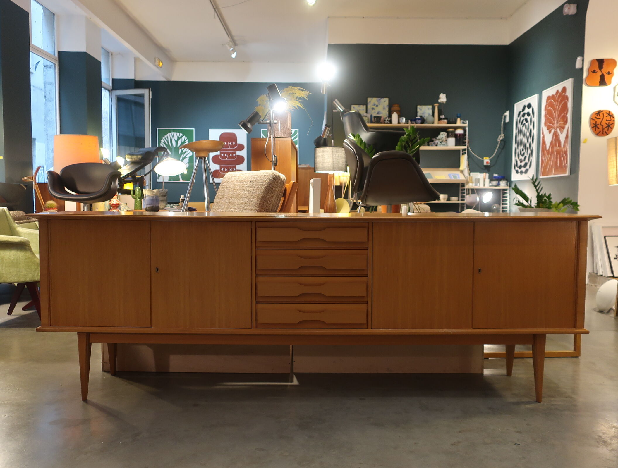 Oak sideboard of the 70s