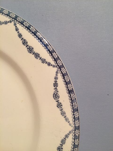 Composition 6 plates flat blue tones