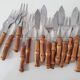Couverts à poisson couteaux et fourchettes bambou Riviera 1960
