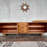 Scandinavian row in vintage teak 1960