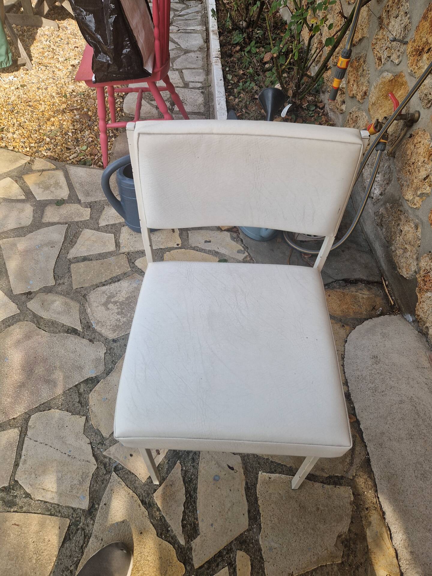 Vintage faux leather chairs