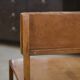 Pair of oak and leather chairs in the style of Gerrit Rietveld 1960s.