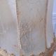 Old lamp in gilded steel and mother-of-pearl lampshade 60-70s