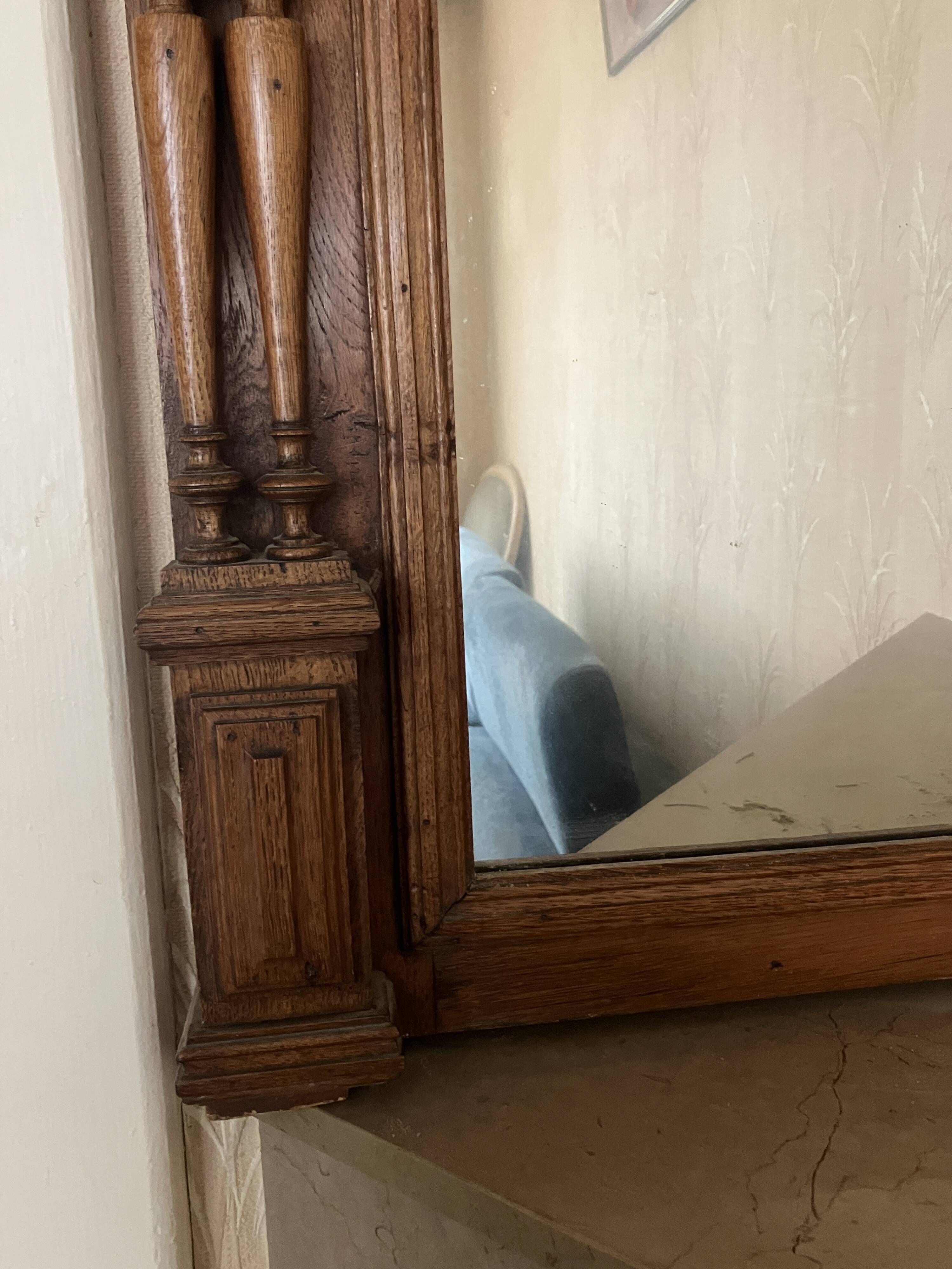 Carved mirror in Henri II style
