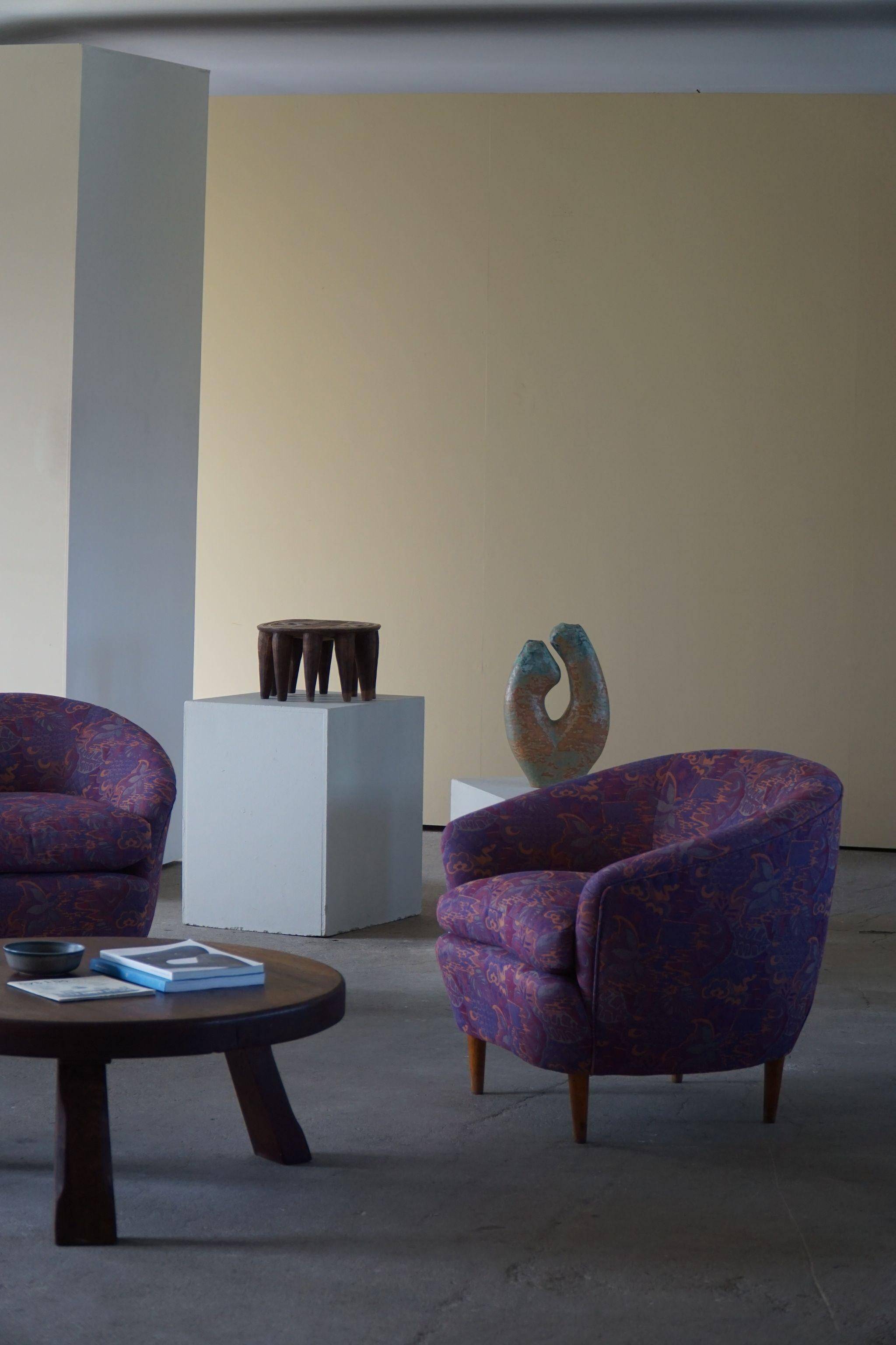 Gio Ponti, Casa E Giardino, a pair of lounge chairs, reupholstered, 1940s